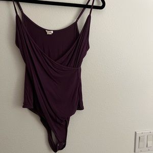 Purple Garage Faux Wrap Bodysuit💜